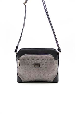 Silver & Polo Platin - Siyah SP364 Kadın Çapraz Çanta