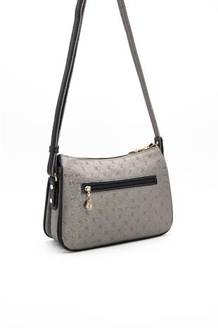 Silver & Polo Platin - Siyah SP818 Kadın Çapraz Çanta