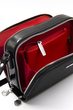 Silver & Polo Platin - Siyah SP888 Kadın Çapraz Çanta