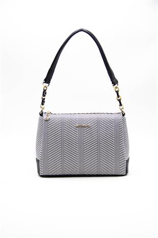 Silver & Polo Siyah Beyaz - Siyah SP910 Kadın Çapraz Çanta
