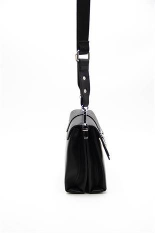 Silver & Polo Siyah - Siyah SP1009 Kadın Çapraz Çanta