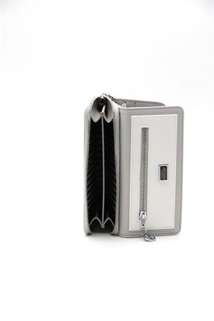 Silver & Polo Beyaz - A.gri SP846 Kadın Cüzdan & Kartlık