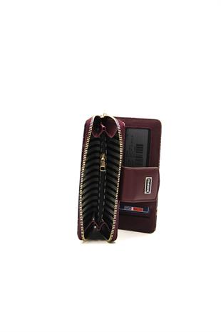 Silver & Polo Kahve Sarı - Bordo SP928 Kadın Cüzdan & Kartlık