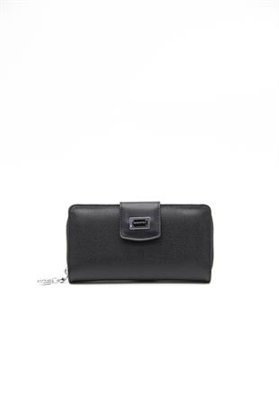 Silver & Polo Siyah - Siyah SP928 Kadın Cüzdan & Kartlık