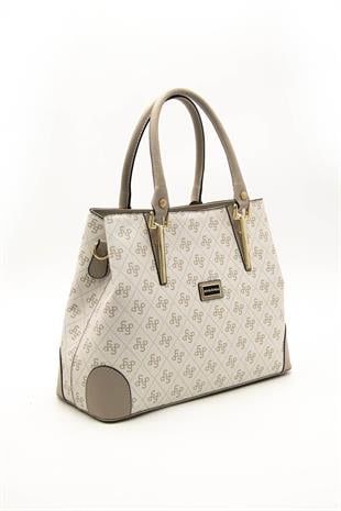 Silver & Polo Bej - Kum SP667 Kadın El Çantası