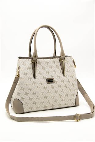 Silver & Polo Bej - Kum SP667 Kadın El Çantası