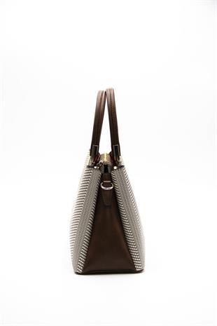 Silver & Polo Bej - Taba SP1098 Kadın El Çantası