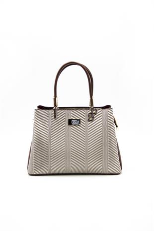 Silver & Polo Bej - Taba SP1098 Kadın El Çantası