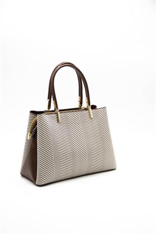 Silver & Polo Bej - Taba SP1098 Kadın El Çantası