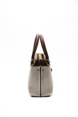 Silver & Polo Bej - Taba SP826 Kadın El Çantası