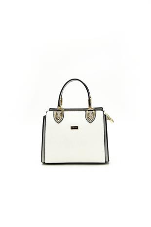 Silver & Polo Beyaz - A.gri SP1133 Kadın El Çantası