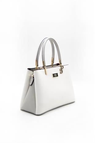 Silver & Polo Beyaz - A.gri SP1098 Kadın El Çantası