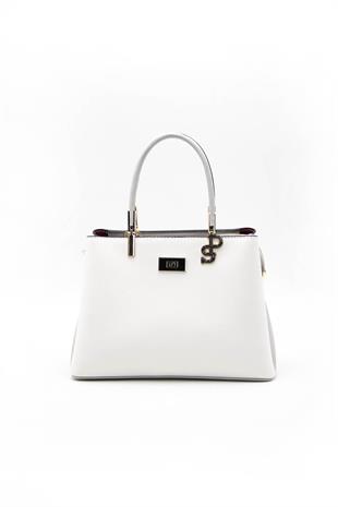 Silver & Polo Beyaz - A.gri SP1098 Kadın El Çantası