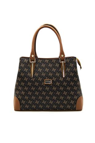 Silver & Polo Kahve Sarı  - Taba SP667 Kadın El Çantası