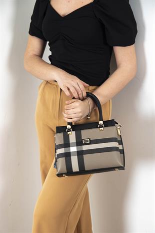 Silver & Polo Kahve - Siyah SP826 Kadın El Çantası