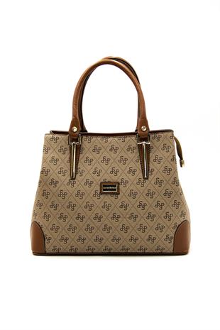 Silver & Polo Koyu Bej  - Taba SP667 Kadın El Çantası