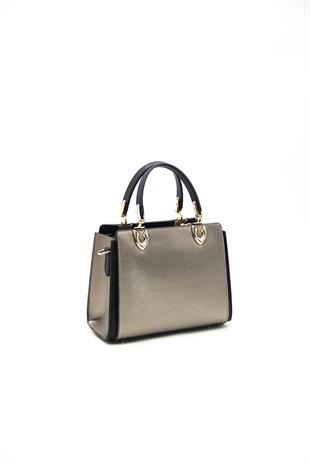 Silver & Polo Platin - Siyah SP1133 Kadın El Çantası