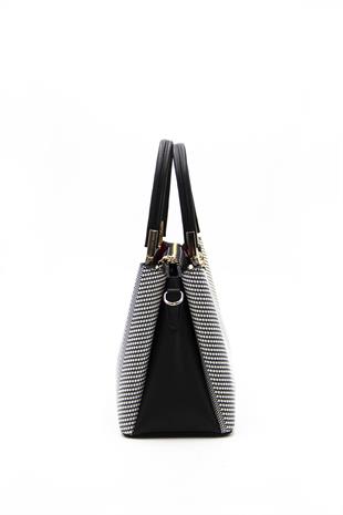 Silver & Polo Siyah Beyaz - Siyah SP1098 Kadın El Çantası