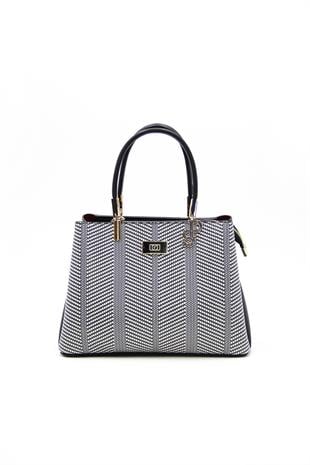Silver & Polo Siyah Beyaz - Siyah SP1098 Kadın El Çantası