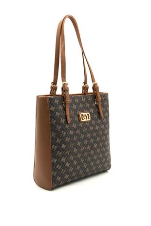 Silver & Polo Kahve Sarı  - Taba SP1096 Kadın Omuz Çantası