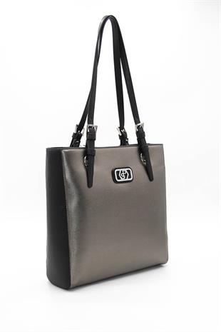 Silver & Polo Platin - Siyah SP1096 Kadın Omuz Çantası
