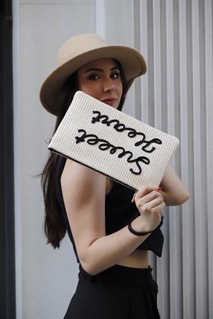 Silver & Polo Bej - Siyah SP1034 Kadın Portföy & Clutch