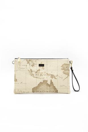 Silver & Polo Koyu Bej - A.Taba SP1034 Kadın Portföy & Clutch