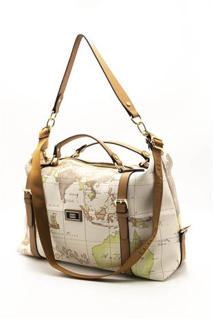 Silver & Polo Bej - A.Taba SP1064 Kadın Seyahat Çantası