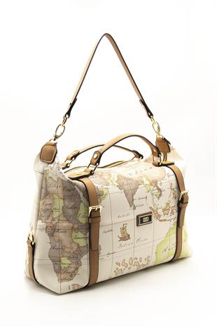 Silver & Polo Bej - A.Taba SP1064 Kadın Seyahat Çantası