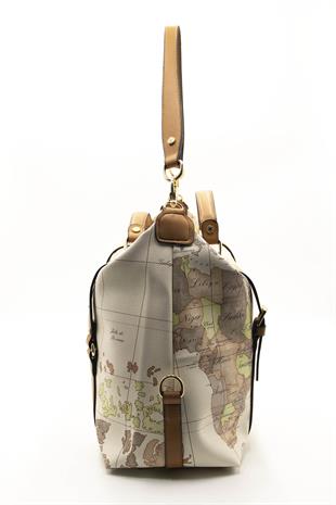 Silver & Polo Bej - A.Taba SP1064 Kadın Seyahat Çantası