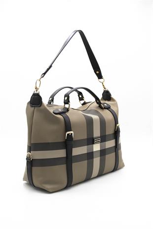 Silver & Polo Kahve - Siyah SP1064 Kadın Seyahat Çantası