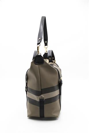 Silver & Polo Kahve - Siyah SP1064 Kadın Seyahat Çantası