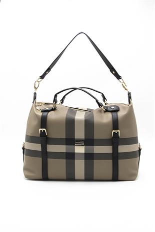 Silver & Polo Kahve - Siyah SP1064 Kadın Seyahat Çantası