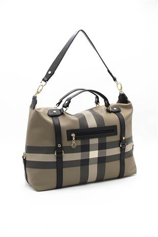 Silver & Polo Kahve - Siyah SP1064 Kadın Seyahat Çantası