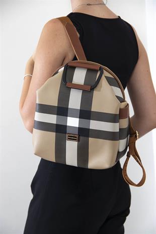 Silver & Polo Bej - Taba SP771 Kadın Sırt Çantası