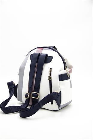 Silver & Polo Beyaz - Laci SP771 Kadın Sırt Çantası