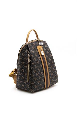 Silver & Polo Kahve Sarı - A.Taba SP1123 Kadın Sırt Çantası