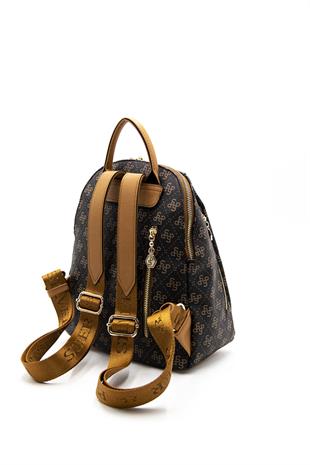 Silver & Polo Kahve Sarı - A.Taba SP1123 Kadın Sırt Çantası