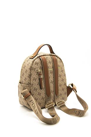 Silver & Polo Koyu Bej  - Taba SP1130 Kadın Sırt Çantası