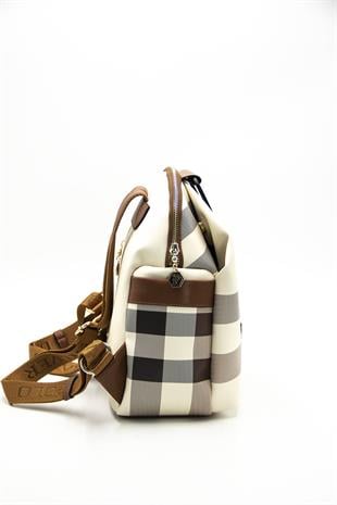 Silver & Polo Krem - Taba SP771 Kadın Sırt Çantası