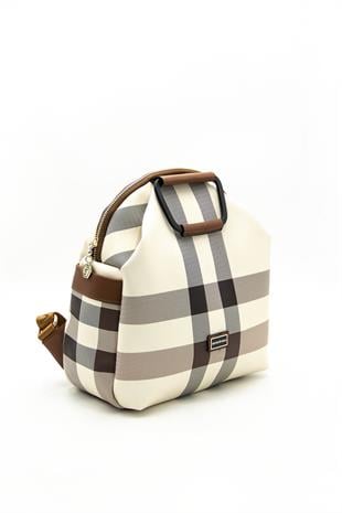 Silver & Polo Krem - Taba SP771 Kadın Sırt Çantası