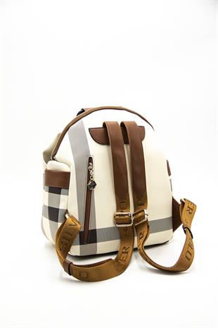 Silver & Polo Krem - Taba SP771 Kadın Sırt Çantası