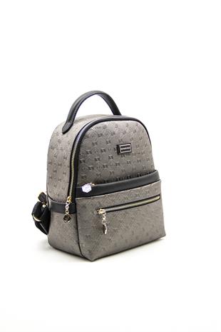 Silver & Polo Platin - Siyah SP1061 Kadın Sırt Çantası