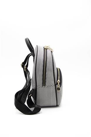 Silver & Polo Siyah Beyaz - Siyah SP945 Kadın Sırt Çantası
