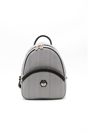 Silver & Polo Siyah Beyaz - Siyah SP945 Kadın Sırt Çantası