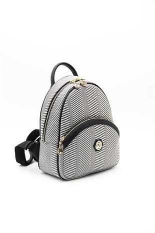Silver & Polo Siyah Beyaz - Siyah SP945 Kadın Sırt Çantası