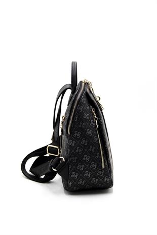 Silver & Polo Siyah Platin  - Siyah SP1123 Kadın Sırt Çantası