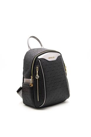 Silver & Polo Siyah - Platin SP906 Kadın Sırt Çantası