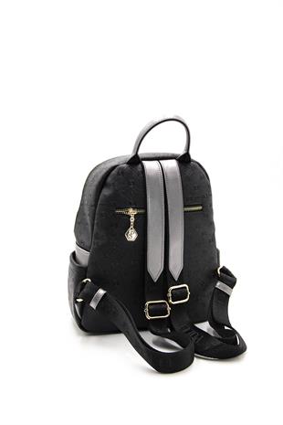 Silver & Polo Siyah - Platin SP906 Kadın Sırt Çantası