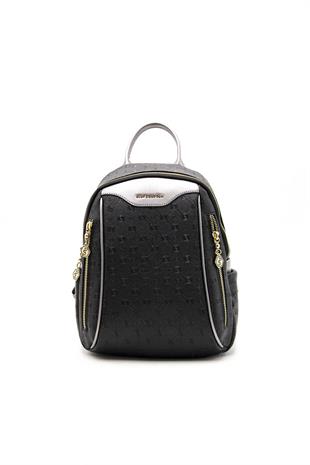 Silver & Polo Siyah - Platin SP906 Kadın Sırt Çantası